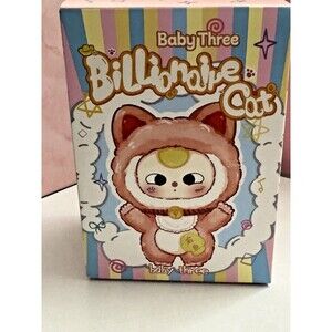 Baby 3 Blind Box Cut Plush Figure Billionaire Cat – Cat and Dog Cheese NEW box